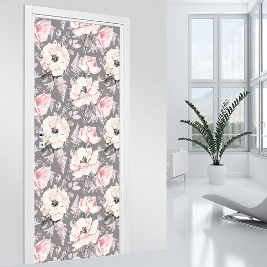 Stickers pour porte - Fleurs