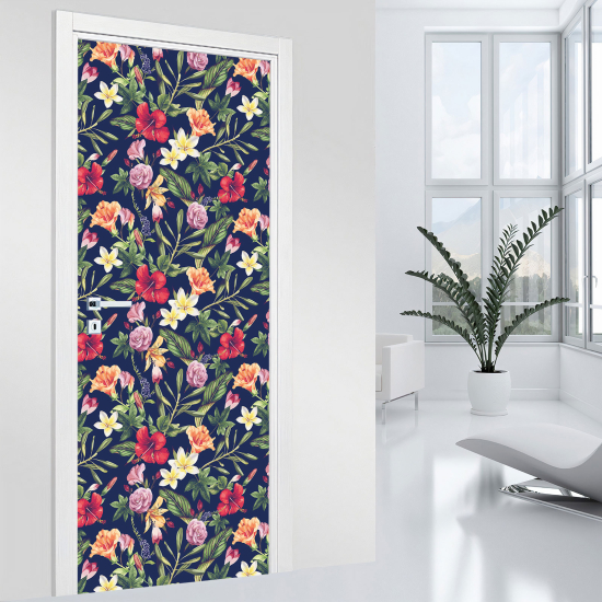 Stickers pour porte - Fleurs