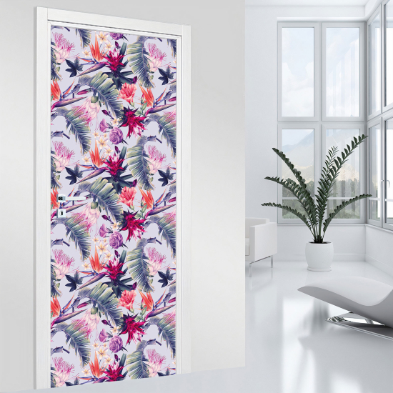 Stickers pour porte - Fleurs