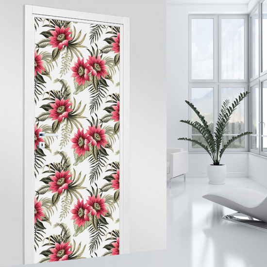 Stickers pour porte - Fleurs