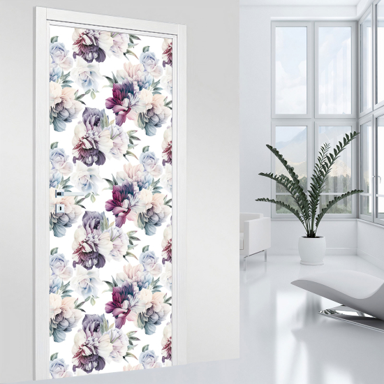 Stickers pour porte - Fleurs