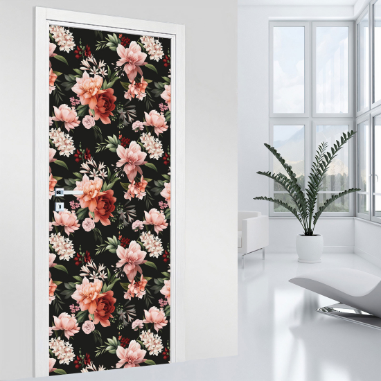 Stickers pour porte - Fleurs