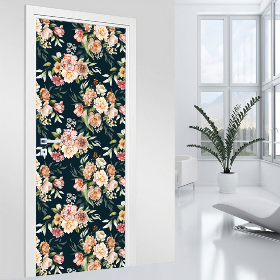 Stickers pour porte - Fleurs