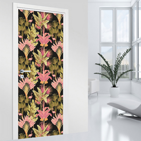 Stickers pour porte - Fleurs