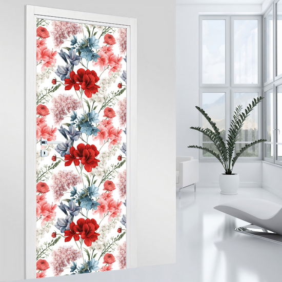 Stickers pour porte - Fleurs