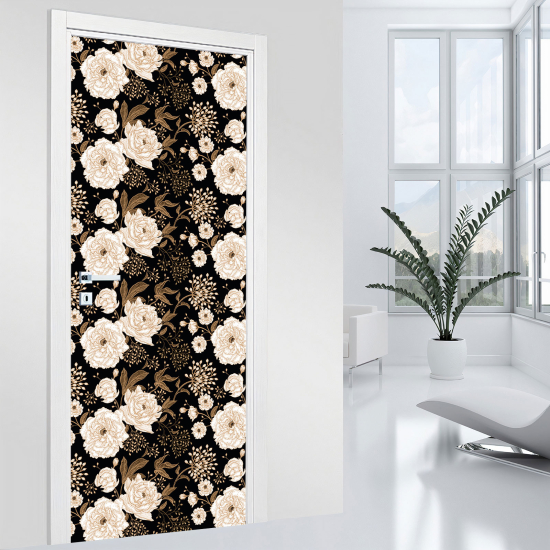 Stickers pour porte - Fleurs