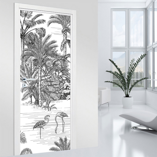 Stickers pour porte - Jungle