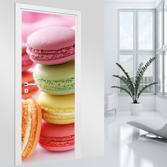 Stickers pour porte - Macarons