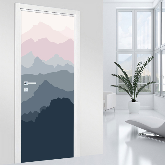 Stickers pour porte - Montagne boho