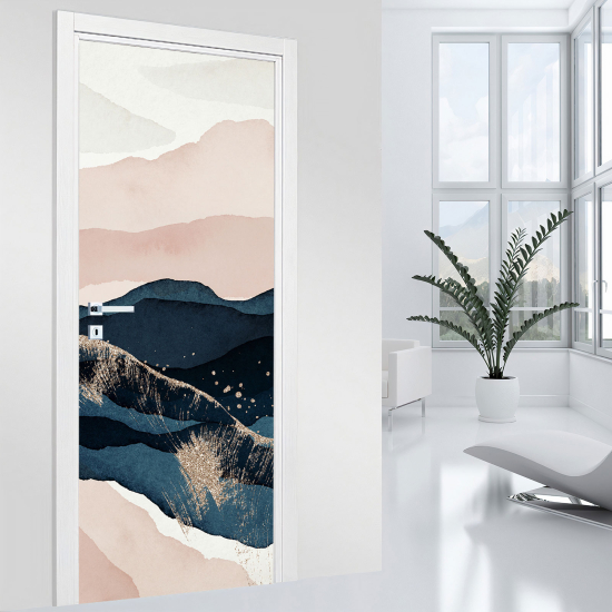 Stickers pour porte - Paysage boho