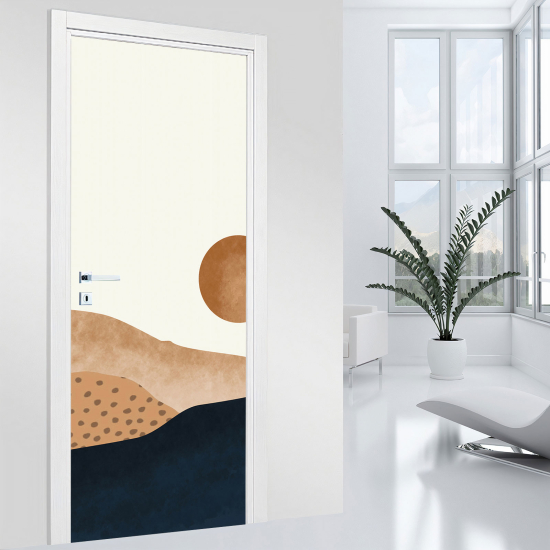 Stickers pour porte - Paysage boho