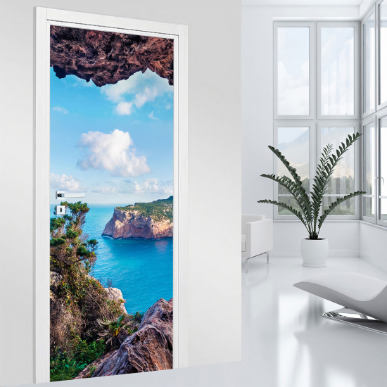 Stickers pour porte - Vue Mer