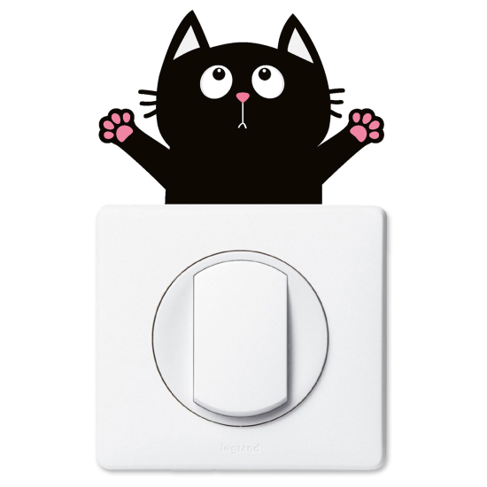 Stickers prises et interrupteurs - Chat