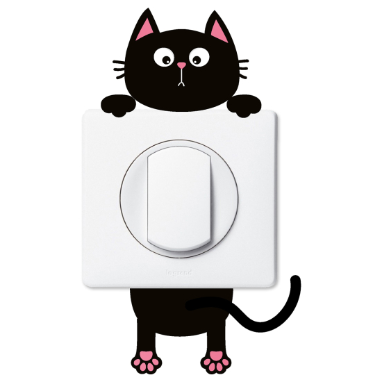 Stickers prises et interrupteurs - Chat