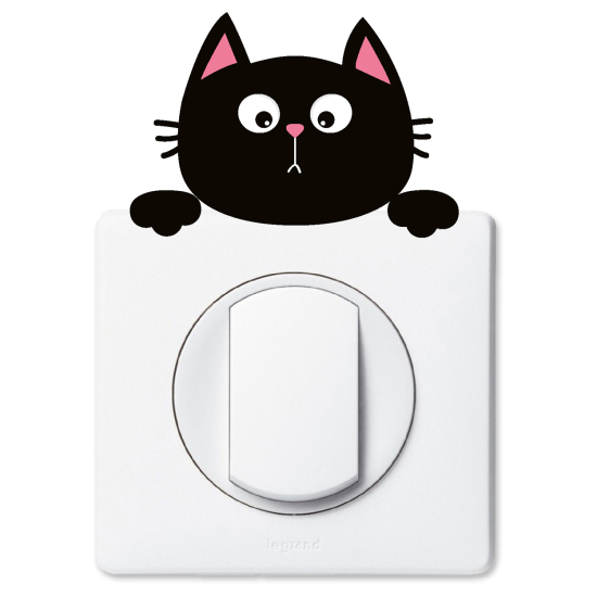 Stickers prises et interrupteurs - Chat