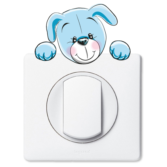 Stickers prises et interrupteurs - Chien