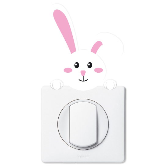 Stickers prises et interrupteurs - Lapin