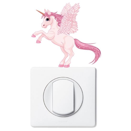 Stickers prises et interrupteurs - Licorne