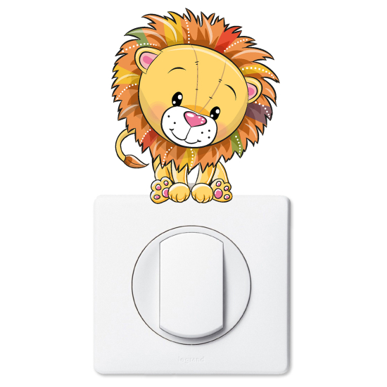 Stickers prises et interrupteurs - Lion