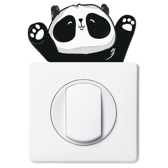 Stickers prises et interrupteurs - Panda