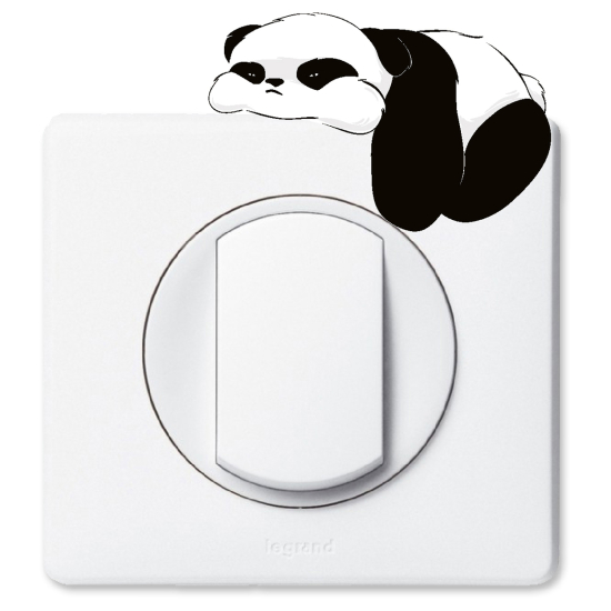 Stickers prises et interrupteurs - Panda