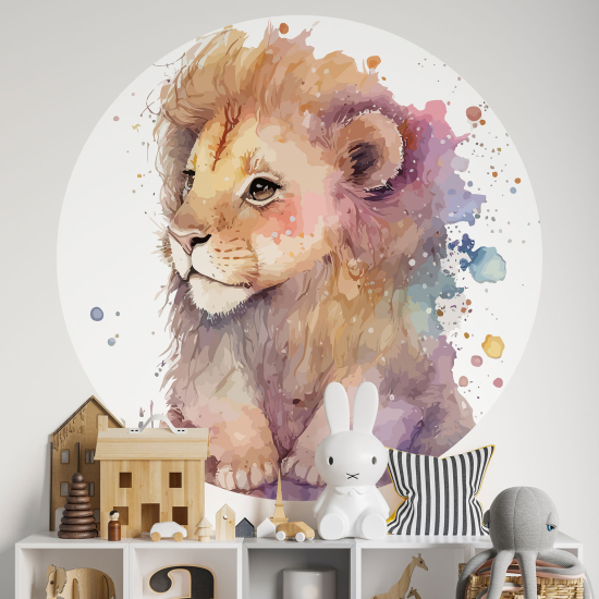 Stickers rond / cercle Enfants - Lionceau