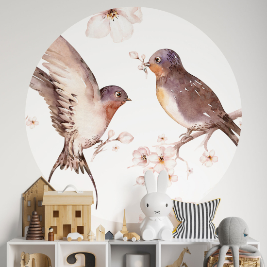 Stickers rond / cercle Enfants - Oiseaux