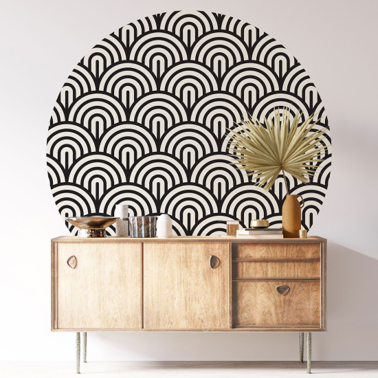 Stickers rond / cercle - Motif Vintage