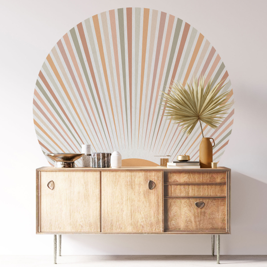 Stickers rond / cercle - Soleil Boho