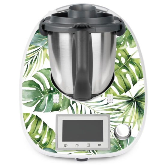 Stickers Thermomix TM5 - Feuilles Tropicales