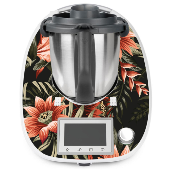 Stickers Thermomix TM5 - Fleurs tropicales