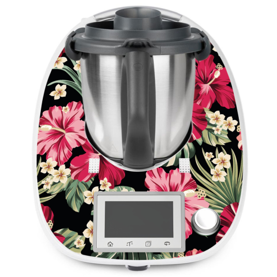 Stickers Thermomix TM5 - Fleurs tropicales