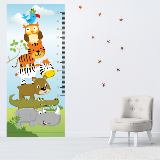 Stickers Toise Pour Mesure Enfants - Animaux