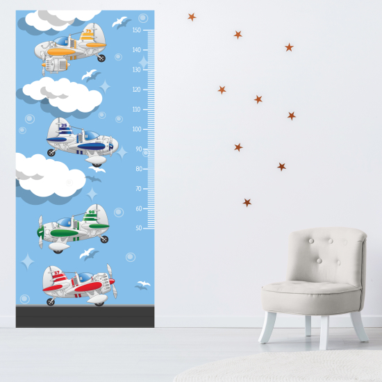 Stickers Toise Pour Mesure Enfants - Avions