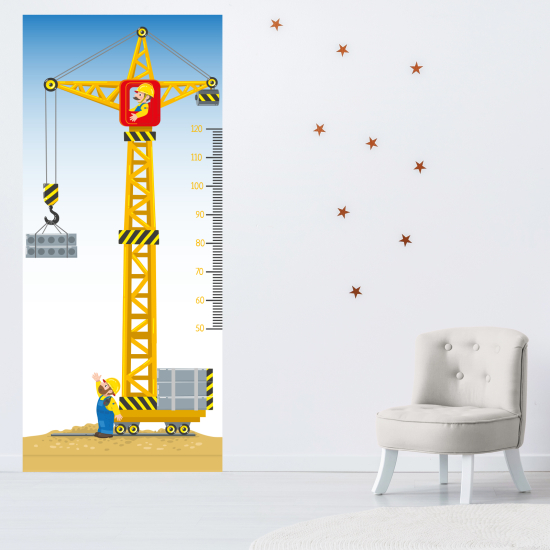 Stickers Toise Pour Mesure Enfants - Grue