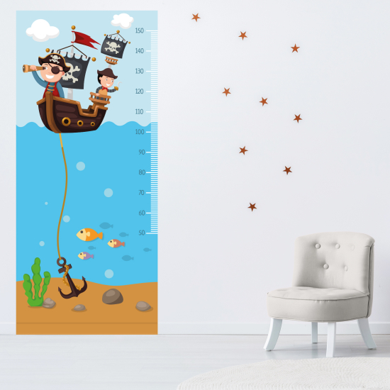 Stickers Toise Pour Mesure Enfants - Pirates