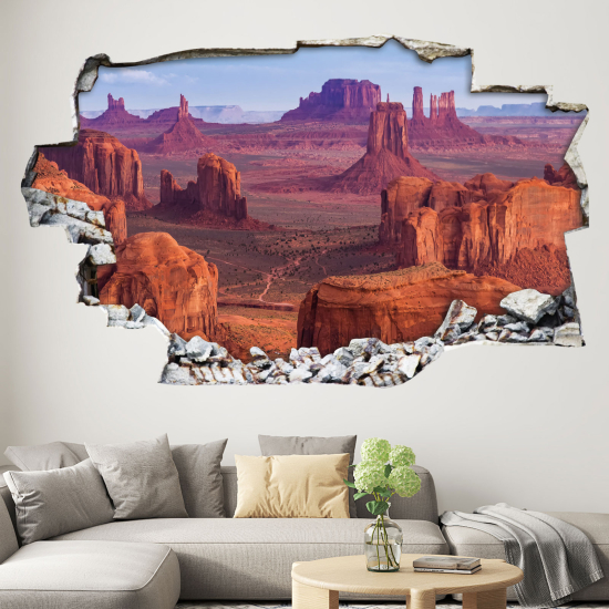 Stickers Trompe l'oeil trou dans le mur - Grand Canyon