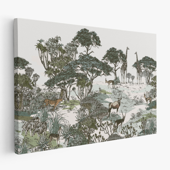 Tableau toile - Animaux de la Forêt