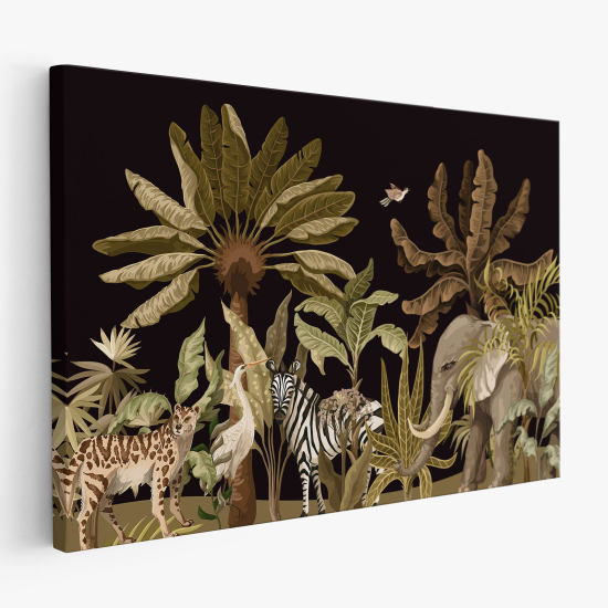 Tableau toile - Animaux de la Jungle