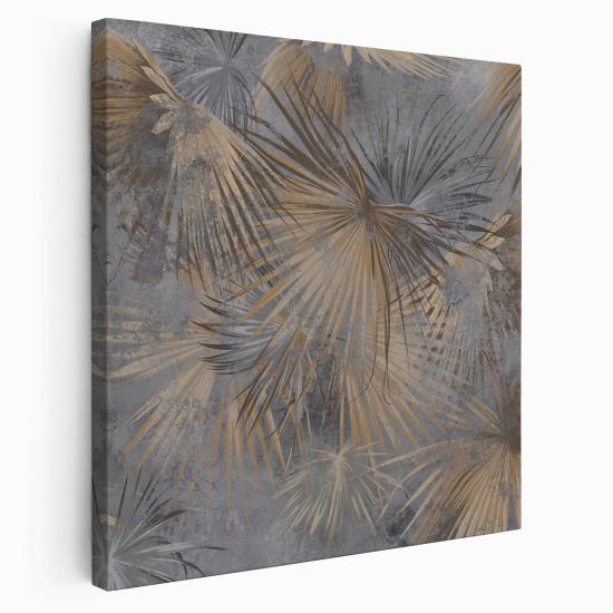 Tableau toile Carré - Branches feuilles