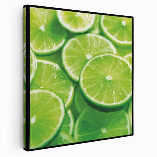 Tableau toile Carré - Citron vert