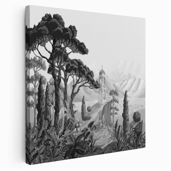 Tableau toile Carré - Forêt tropical