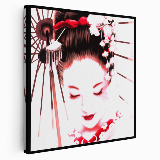 Tableau toile Carré - Geisha