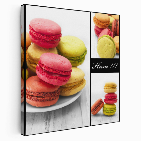 Tableau toile Carré - Macarons