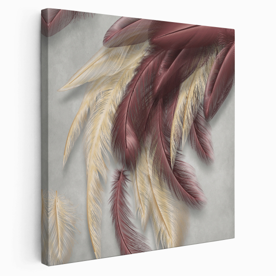 Tableau toile Carré - Plumes