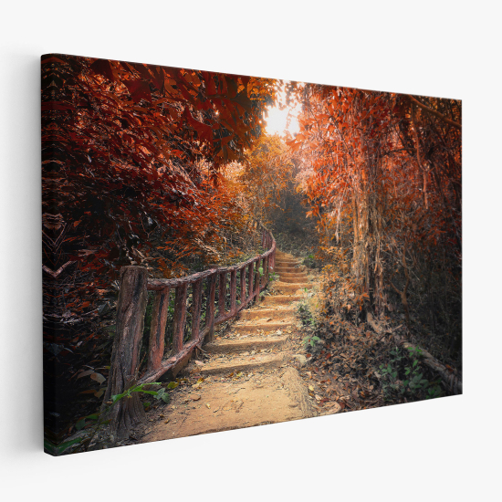 Tableau toile - Chemin en forêt