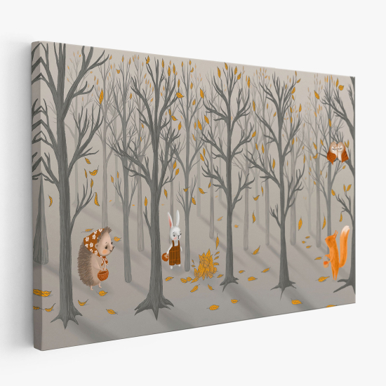 Tableau toile Enfants - Animaux de La Forêt