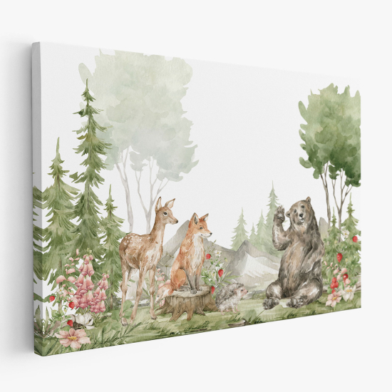 Tableau toile Enfants - Animaux de la Forêt