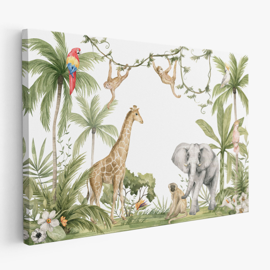 Tableau toile Enfants - Animaux de la Jungle