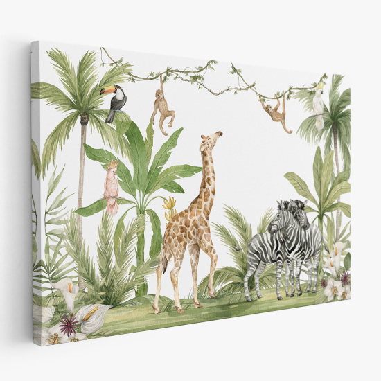 Tableau toile Enfants - Animaux de la Jungle